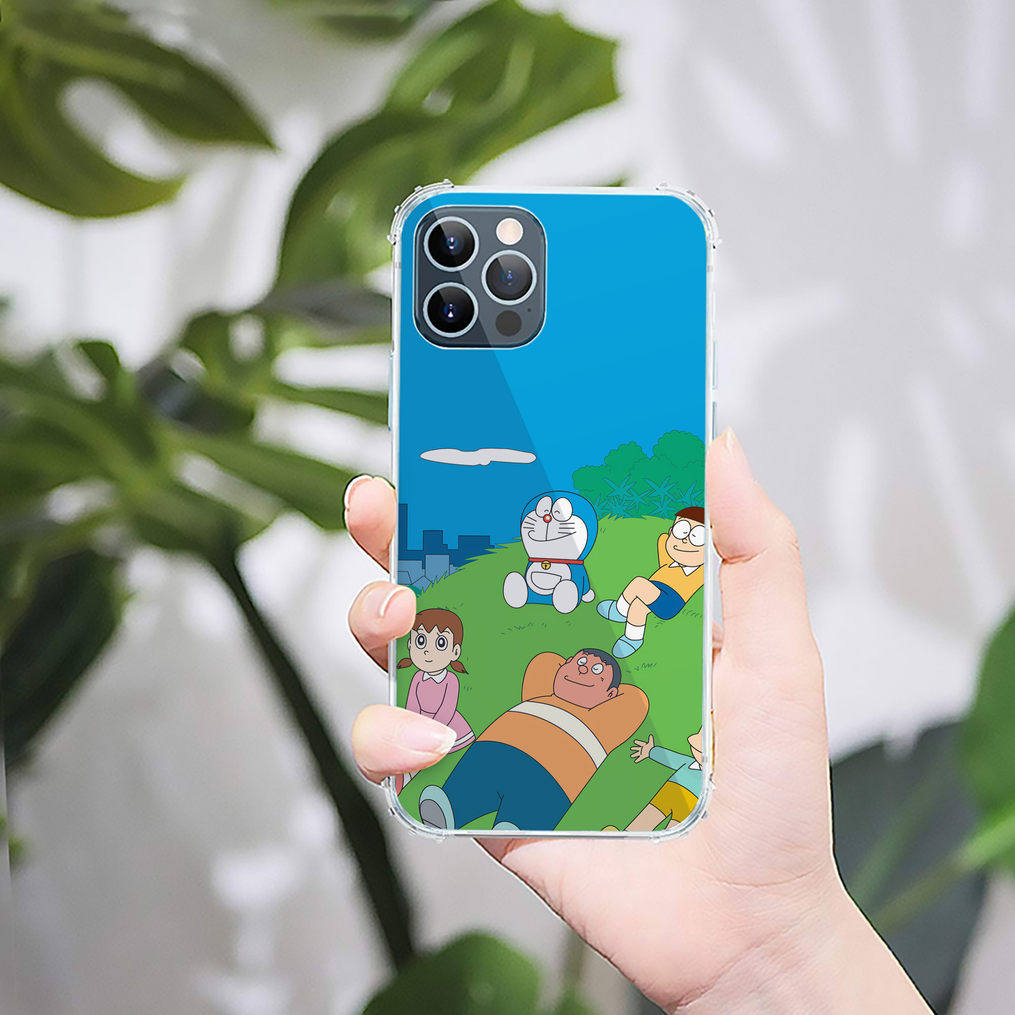 （画像用） ドラえもん Doraemon 【iPhone 12シリーズ対応】透明スマホケース（クリアソフトケース）